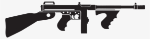 Illustrator Practice Work - Tommy Gun Silhouette Png #278513