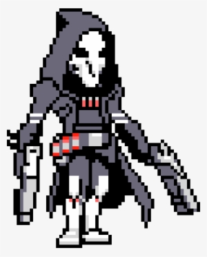 Reaper Pixel Sprray - Overwatch Pixel Art With Grid #278778