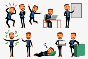 Mascot Animate - Businessman Vector Png #278966