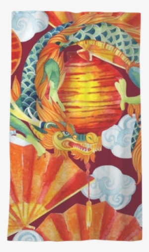 Chinese Dragon Watercolor Seamless Pattern - Arte Da Guerra - O Tratado Militar Mais Antigo Do Mundo #279627