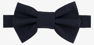 Image Of Navy Linen Bow Tie - Necktie #279725
