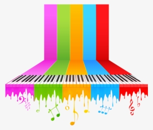 Musical Music Illustration Creative Color Keyboard - Music Background Designs Hd Png #2700200