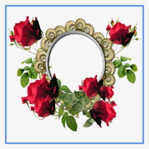 Incredible Pink Scrapbook Style Border Photo Frame - Rose Flower Photo Frame #2700613