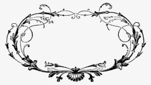 Digital Stamp I Created From An Antique Illustration - Circle Scroll Frame Png #2700640