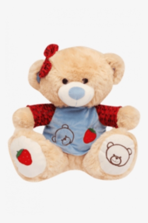Unisex Strawberry Teddy Bear Soft Toy - Fair Isle #2700975
