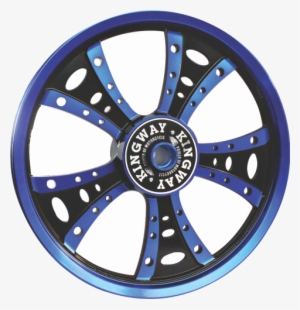 Alloy Wheel Blue Royal Enfield Kingway- Motorcycle - Royal Enfield Alloy Wheel Png #2701001