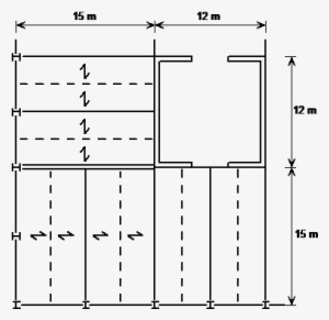 Typical Beam Layout Around A Concrete Core - Steel Beam Structural Plan #2702269