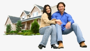 Home Loan Png - Couple In Front Of House #2702802