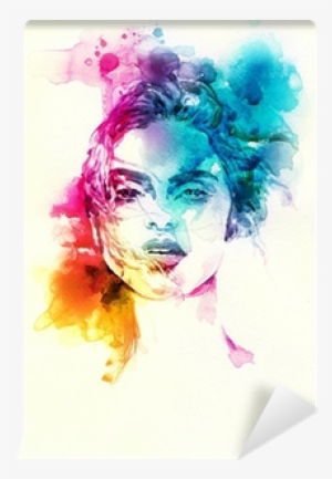 Woman Portrait - Abstract Watercolor Painting Face #2703418