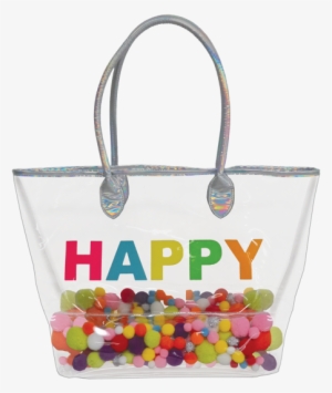Picture Of Happy Pom Pom Clear Tote Bag - Tote Bag #2705068