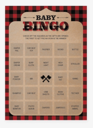 Buffalo Plaid Baby Bingo Cards Prefilled, Blank And - Bingo Card #2705242