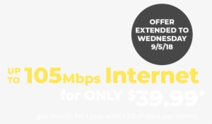Up To 105mbps Internet For Only $39 - Circle #2705697