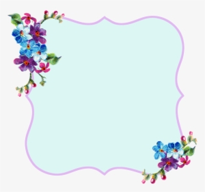 Pretty Lavender And Blue Printable Frame - Frame Photo Keren #2705832