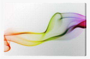 Colored Smoke Curves Isolated On White Background Canvas - Arum #2706576