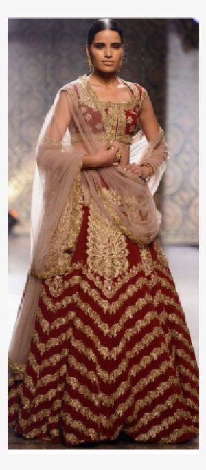 Designer Maroon Bridal Wear Lehenga Choli - Lehenga #2706716