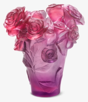 Daum Vase Rose Passion Purple And Red - Daum Rose Passion Red & Pink Vase | 05287 #2707153