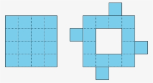 The First Is A Square Comprised Of 16 Small Squares - Rectangle #2707177