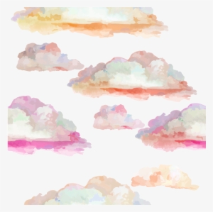 Clouds Sky Watercolor Pastelcolors Painting Ftestickers - Watercolor Painting #2707644