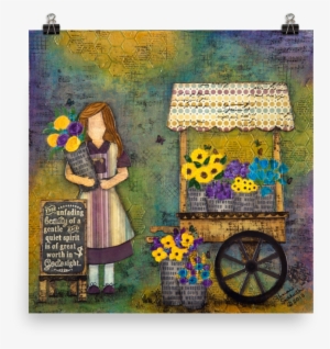 Girl Flower Cart Mockup Transparent Transparent #2708261