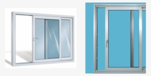 Pvc And Aluminium Parallel Sliding-tilting Doors - Aluminium Door Png #2708648