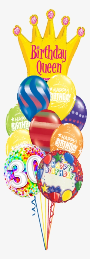 Birthday Queen Bouquet Name & Optional Age - Happy Birthday Balloons Queen #2708650