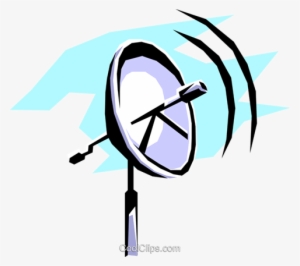 Dish Antenna Royalty Free Vector Clip Art Illustration #2710025