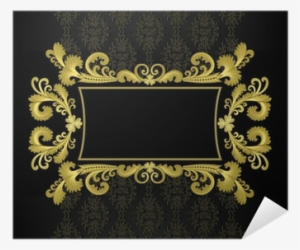Gold Frame In The Rococo Style On A Black Background - Cadre Doré Sur Fond Noir #2710589