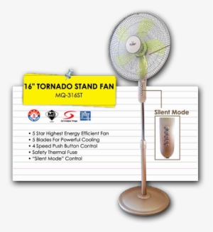16" Tornado Stand Fan Mq-316st - Mechanical Fan #2710724