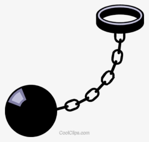 Leg Irons Royalty Free Vector Clip Art Illustration - Circle Chain Vector #2710801