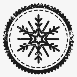 Circular Snowflake Rubber Stamp - Snowflake Stamp #2711014