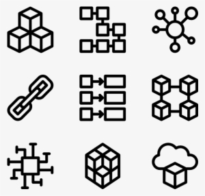 Blockchain - Business Line Icon Png #2711134