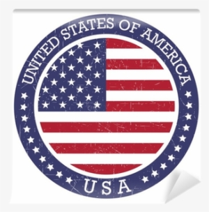 Grunge Round Stamp Of United States Of America - American Flag #2711232