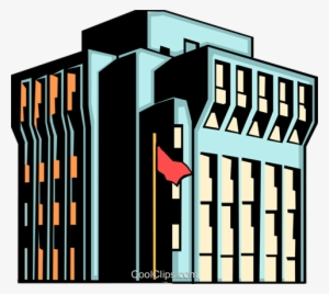 Office Building Royalty Free Vector Clip Art Illustration - Building Clipart #2711913
