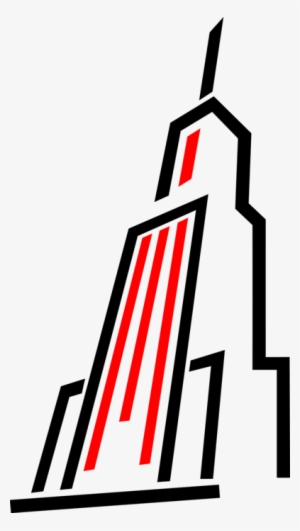 Vector Illustration Of Office Tower Building Skyscrapers - Illustration #2712004