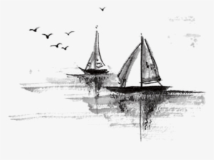 Sketch Sailboat Painting Transparent Decorative - Matter And Mind: The Vaisesika Sutra Of Kanada #2712875