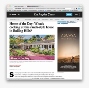 One Of Our Homes For Sale In Rolling Hills Was Featured - Ruth And Raine #2714220