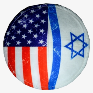 Israeli And American Flags Kippa - Flag Of Israel #2717364