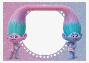 Moldura Trolls Clipart Trolls Party - Imagenes De Los Trolls Satin Y Seda #2718026