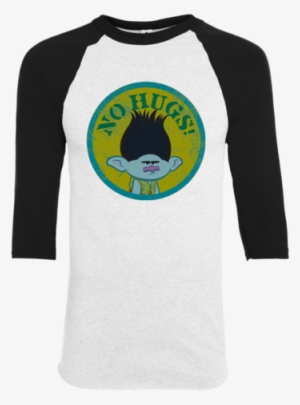 Dreamworks' Trolls No Hugs Branch Youth Raglan - Niederlassung Der Schleppangel-| - Keine Taschenspiegel #2718228