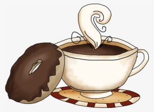 Coffee And Donuts Clipart - Donut And Coffee Png #2718713