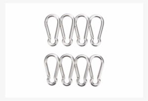 Stainless Steel Carabiner Snap Hook, Set Of Eight - Powerfix Schäkel-/ Karabinerhakenset - Handwerkzeuge #2719197
