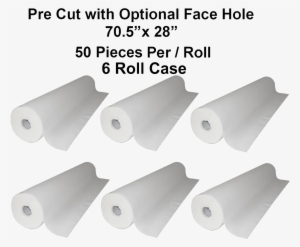 5"x28" 50 Sheet/roll 6 Roll Case Disposable White Non-woven #2719242