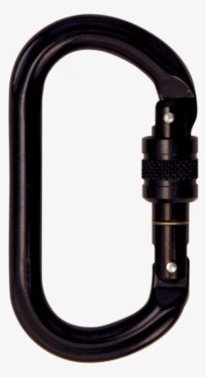 Skylotec Black Aluminium Screw Gate Carabiner H 035 - Skylotec Ovaloy Sc Black Schraubkarabiner, Black #2719523