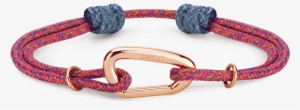 Wristband Noufaro Pink Melange Rose Gold Carabiner - Bracelet #2719781