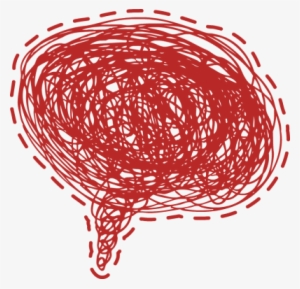 Red Speech Bubble In Doodle Style - Red Doodle Png #2719933