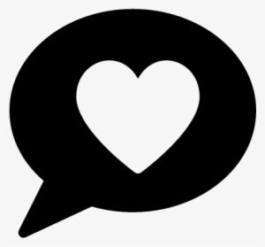 Speech Balloon With Heart Vector - Heart In Speech Bubble #2720015