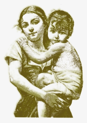 This Free Icons Png Design Of Vintage Woman With Child #2720177