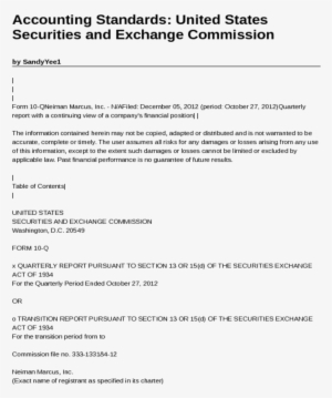 Neiman Marcus, Inc - Document #2721463