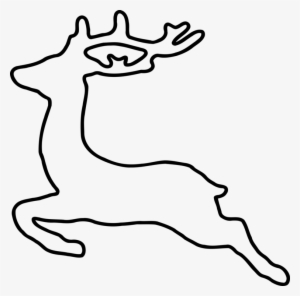 Reindeer Christmas Santa Claus Silhouette - Deer Outline #2722452