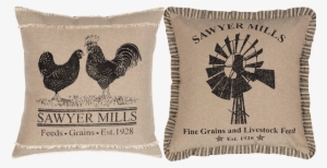 Sawyer Mill Poultry & Windmill Pillow Set - Sawyer Throw Pillows By Vhc Brands - Sawyer Mill Windmill #2722645